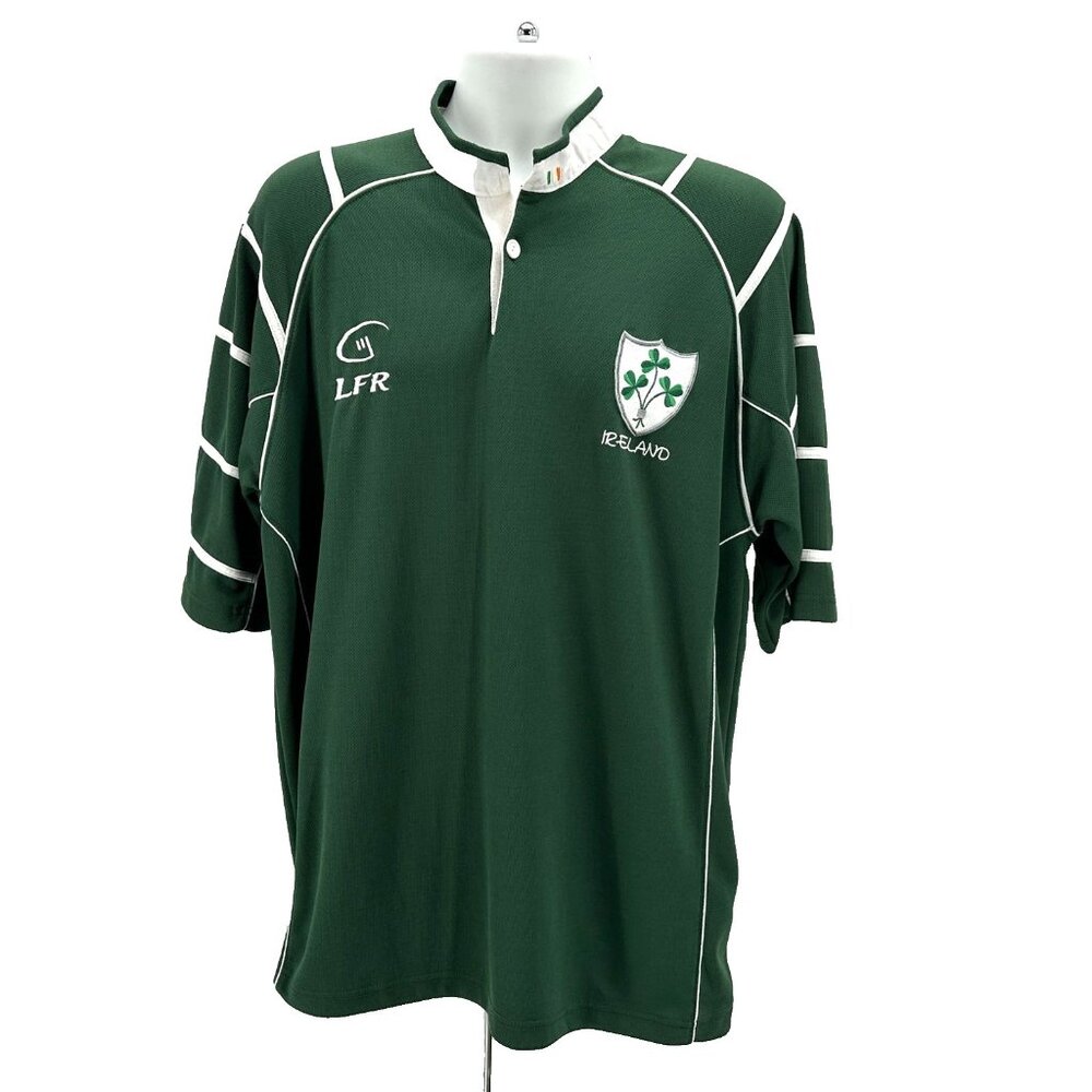 Live For Rugby Mens XXL Jersey Shirt Ireland Green Shamrock Short Sleeve LFR